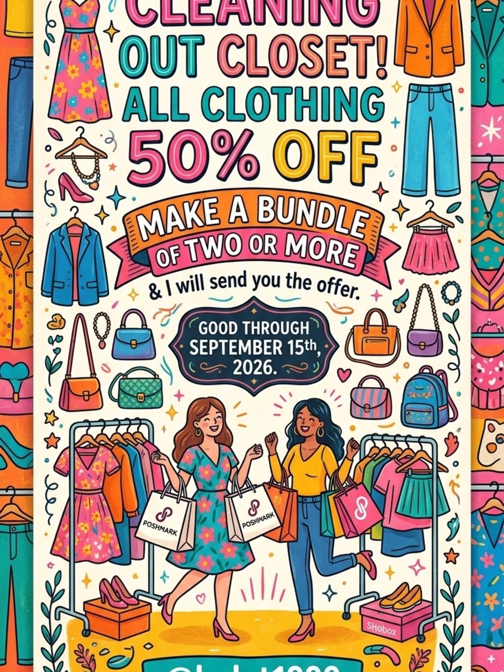 CLEANING OUT CLOSET SALE